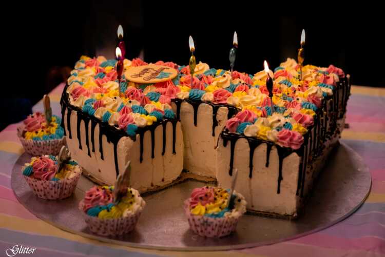 happy birthday cake with candles