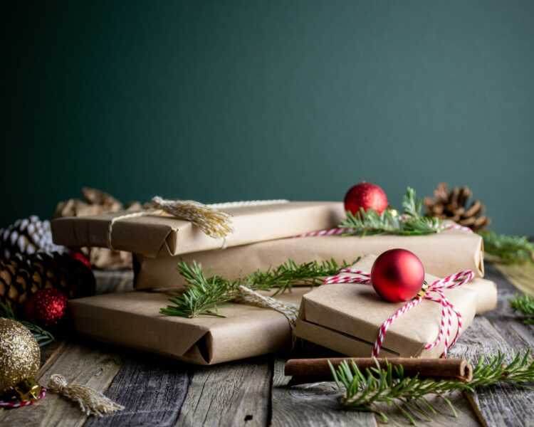 gift boxes on table